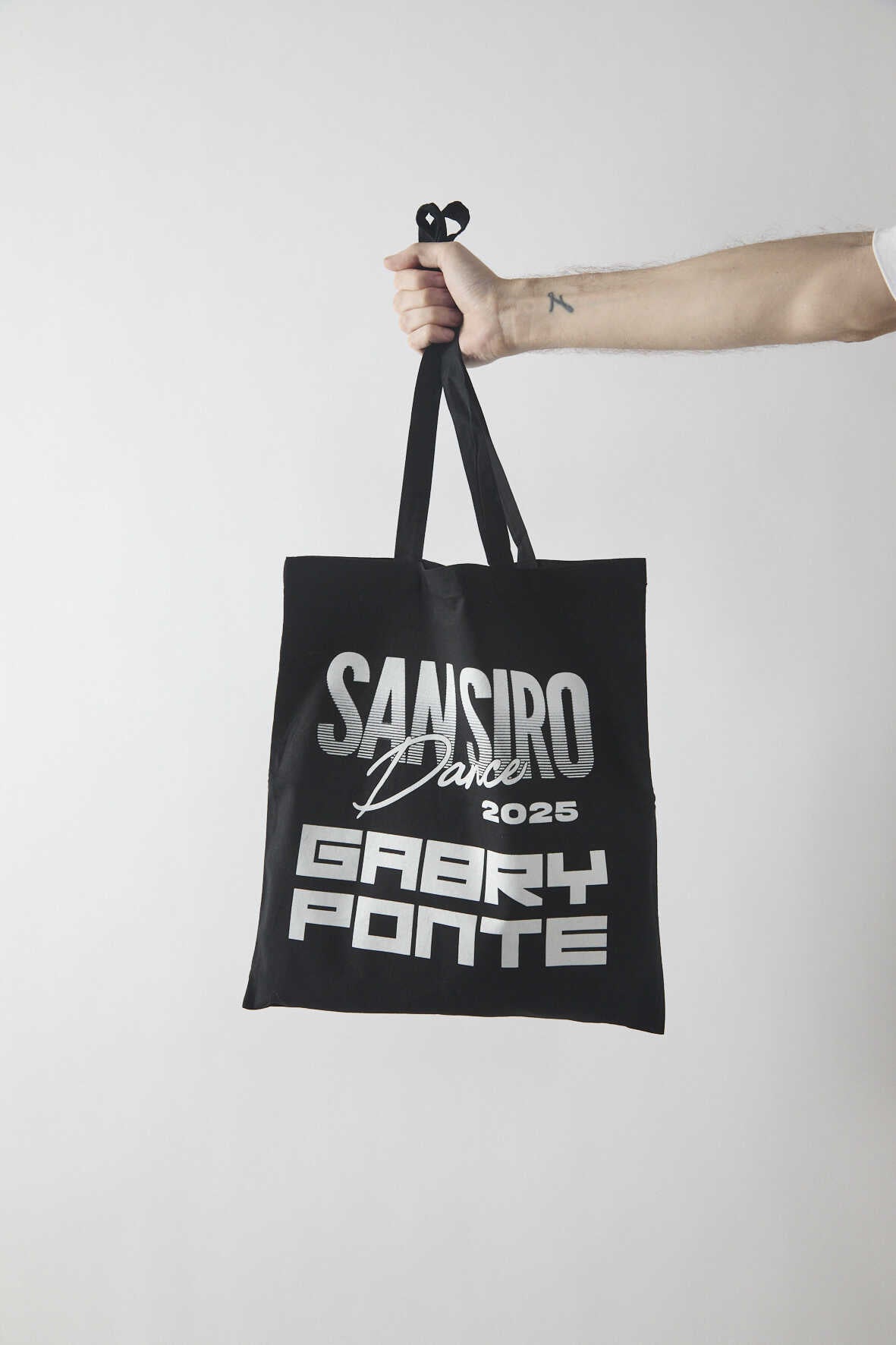 TOTE BAG "SAN SIRO DANCE" BIANCO E NERO