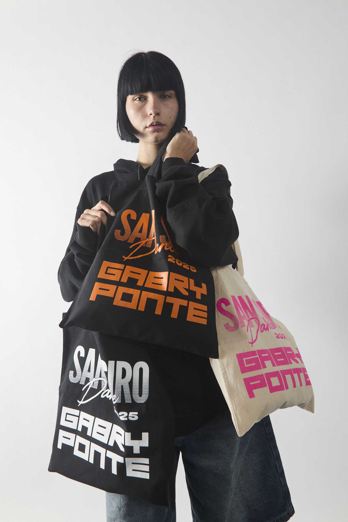 TOTE BAG "SAN SIRO DANCE" ROSA E BIANCO