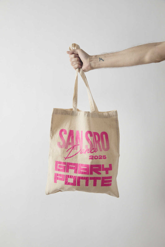 TOTE BAG "SAN SIRO DANCE" ROSA E BIANCO